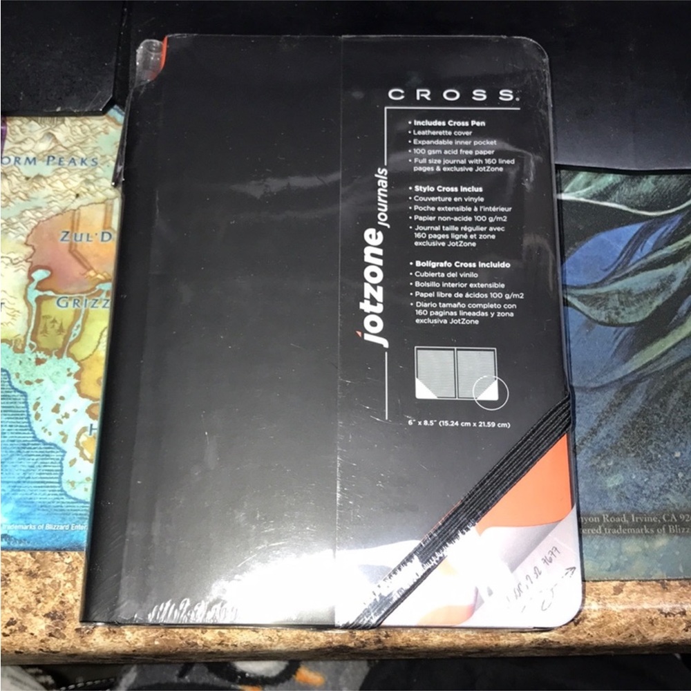 Jotzone Black and orange Cross full size lined journal New